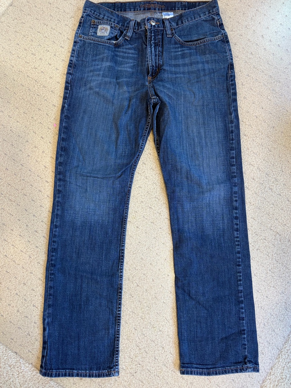 Cinch Silver Label Slim Straight Performance Jeans Dark Stonewash Men's 33x32